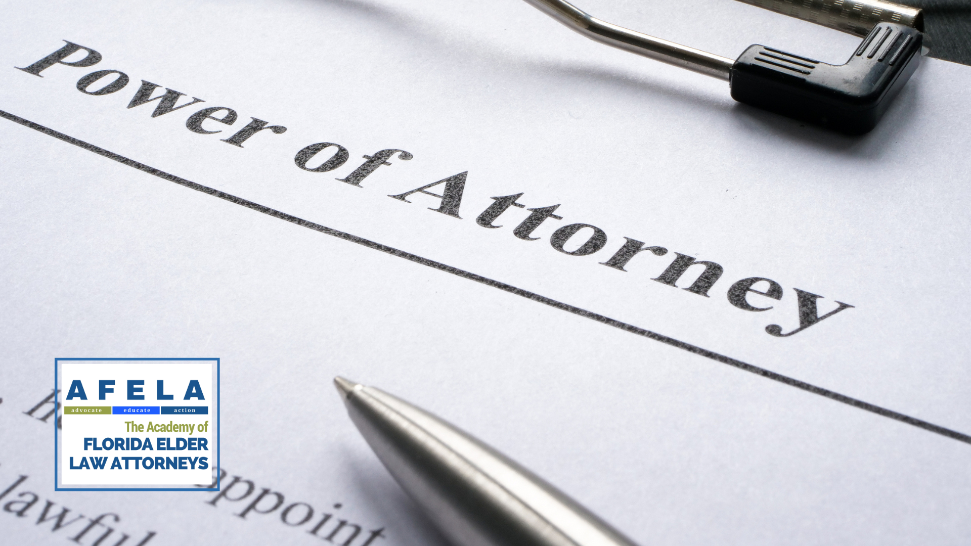 Power of attorney document